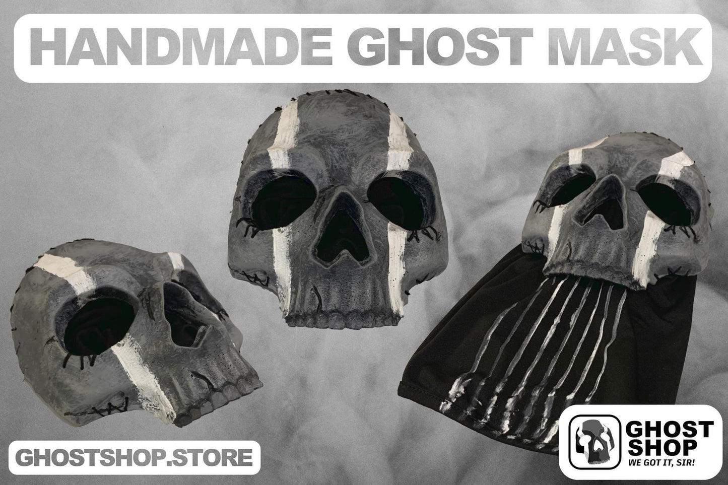 Masque intégral de Ghost - Cosplay du masque d'opérateur Ghost V1